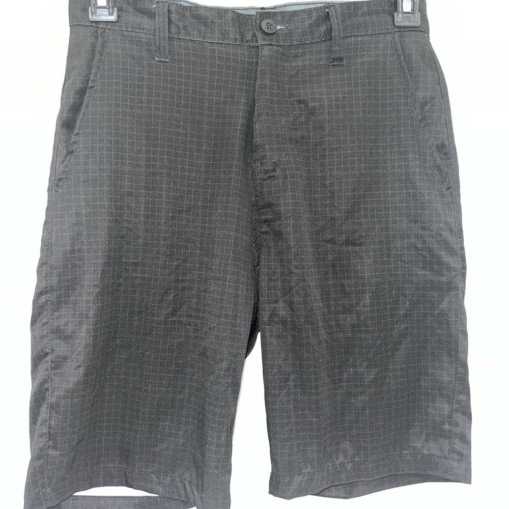 Burnside Board Shorts Men's Size 28 Black Plaid